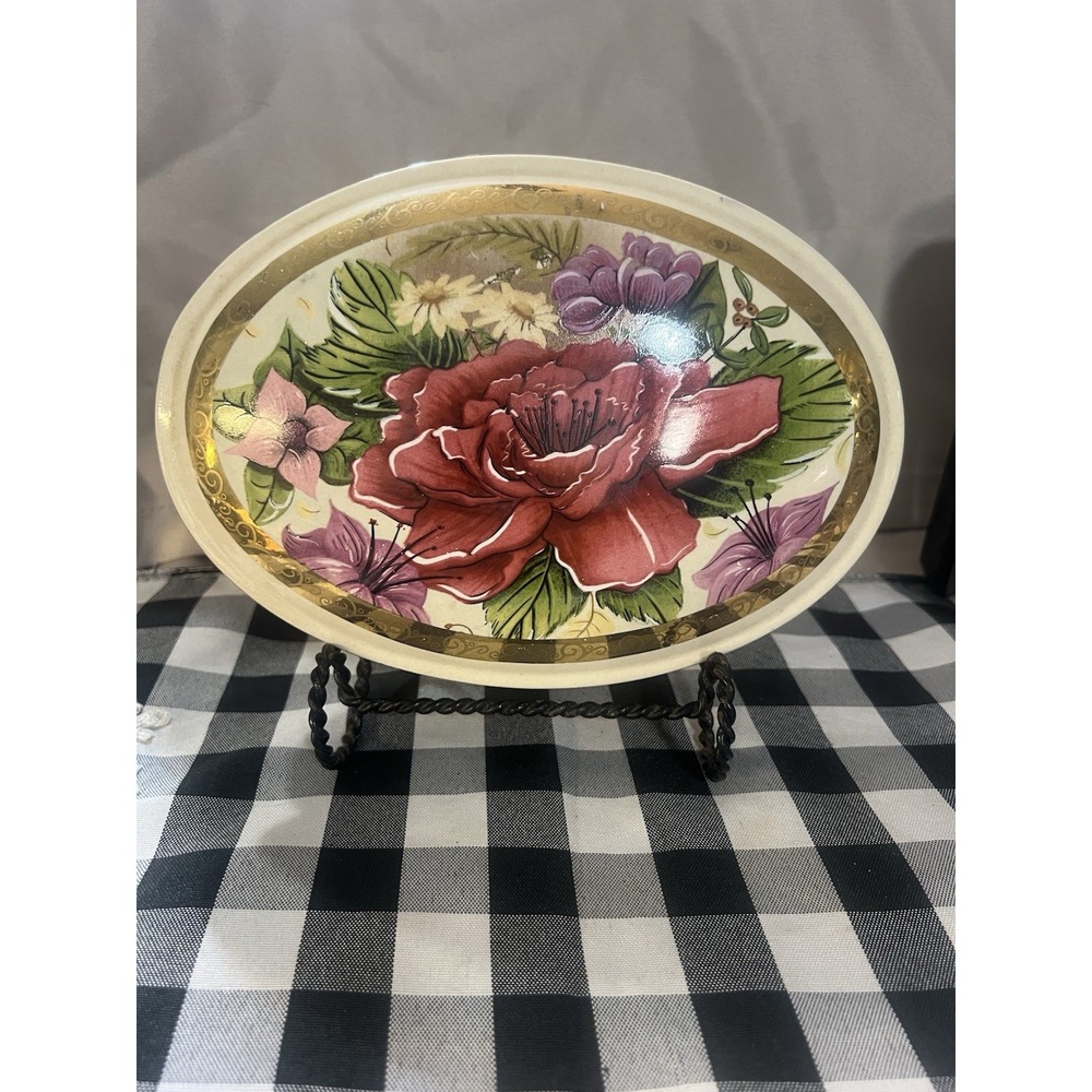 VTG CASUAL MUSIC TRINKET/JEWELRY BOX FLORAL LID 8.5L x 6W x 2.5H (80)‎ - Picture 2 of 6